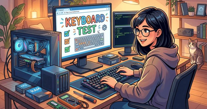 自作PCやホームメディアサーバー構築後に確認しておきたいキーボードのテスト手順